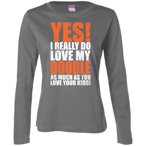 Really Love My Doodle - Ladies Long Sleeve T-Shirt