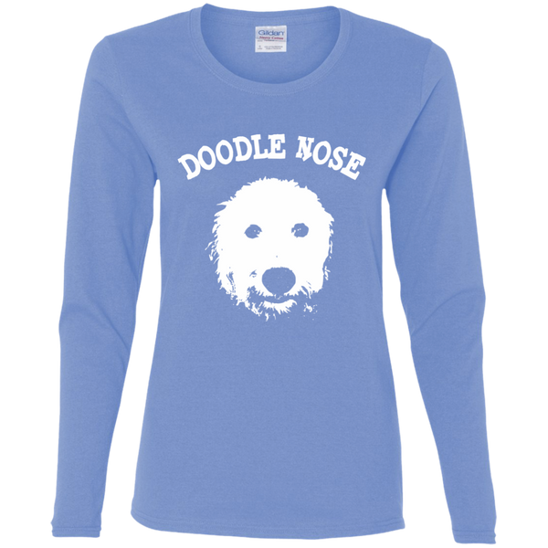 Doodle Nose - Gildan Ladies' LS T-Shirt