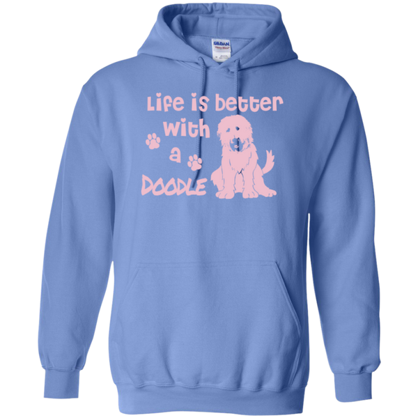 Life Is Better With A Doodle (Pink) - Gildan Hoodie