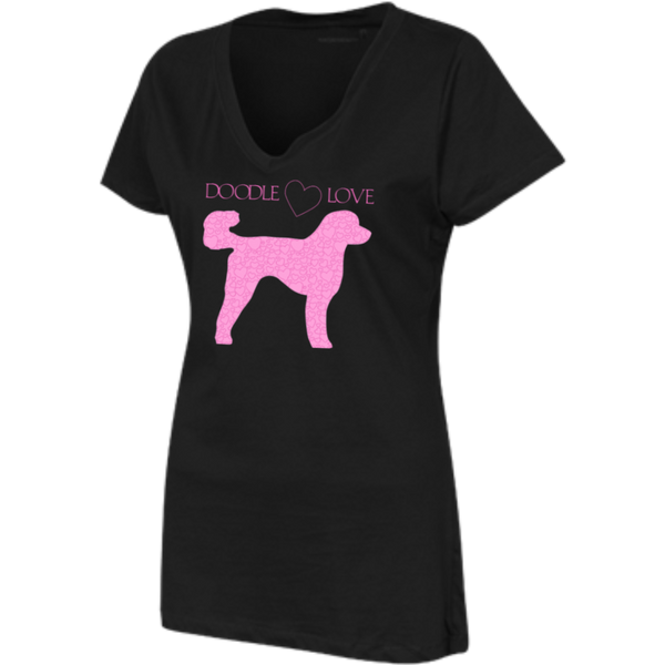 Doodle Love - Womens V-Neck T-Shirt