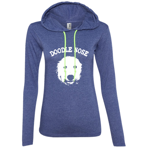Doodle Nose - Ladies' LS T-Shirt Hoodie