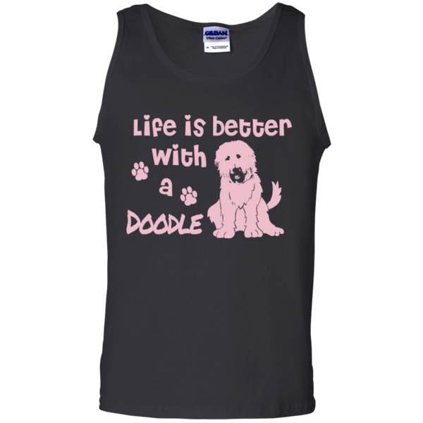 Life Is Better With A Doodle (Pink) - Gildan Tank Top