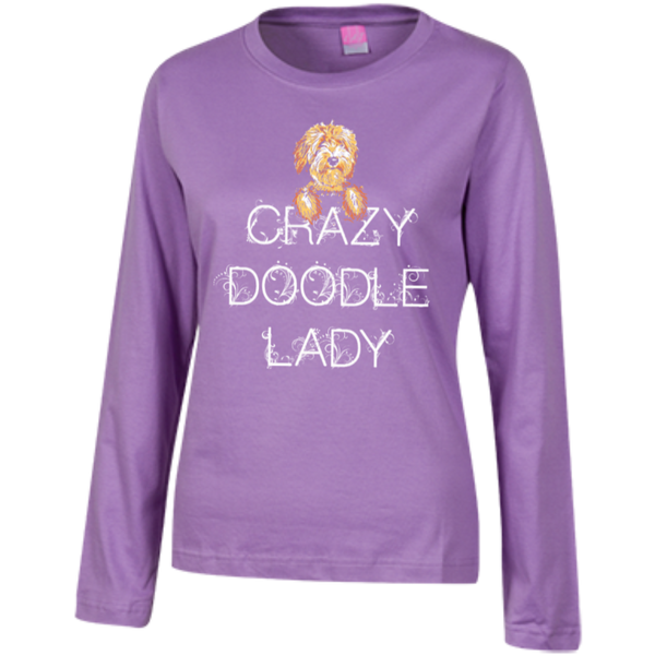 Crazy Doodle Lady - Ladies Long Sleeve T-Shirt