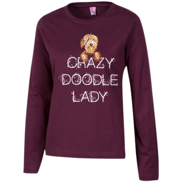 Crazy Doodle Lady - Ladies Long Sleeve T-Shirt