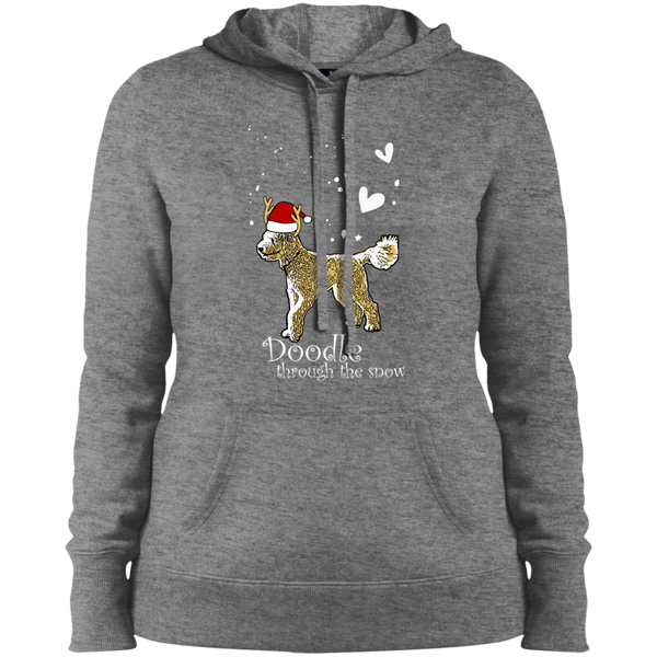 Doodle Through The Snow -  Ladies Hooded Sweatshirt