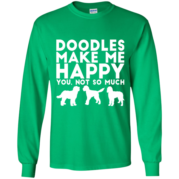Doodles Make Me Happy - Gildan LS T-Shirt