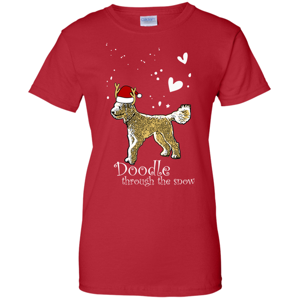 Doodle Through The Snow - Gildan Ladies T-Shirt