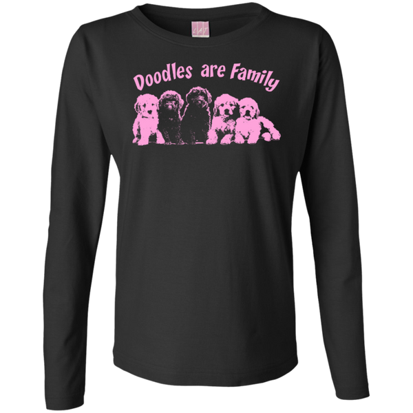 Doodles Are Family - Ladies Long Sleeve T-Shirt