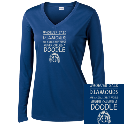 Doodle Best Friend - Ladies Long Sleeve V-Neck