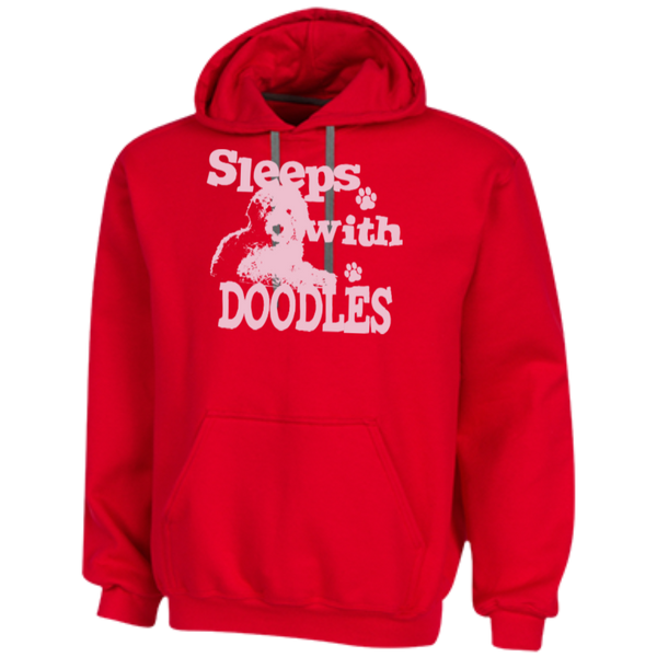 Sleeps With Doodles (Pink) - Gildan Heavyweight Sweatshirt