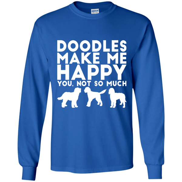 Doodles Make Me Happy - Gildan LS T-Shirt