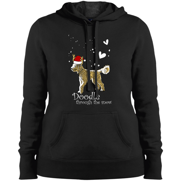 Doodle Through The Snow -  Ladies Hooded Sweatshirt
