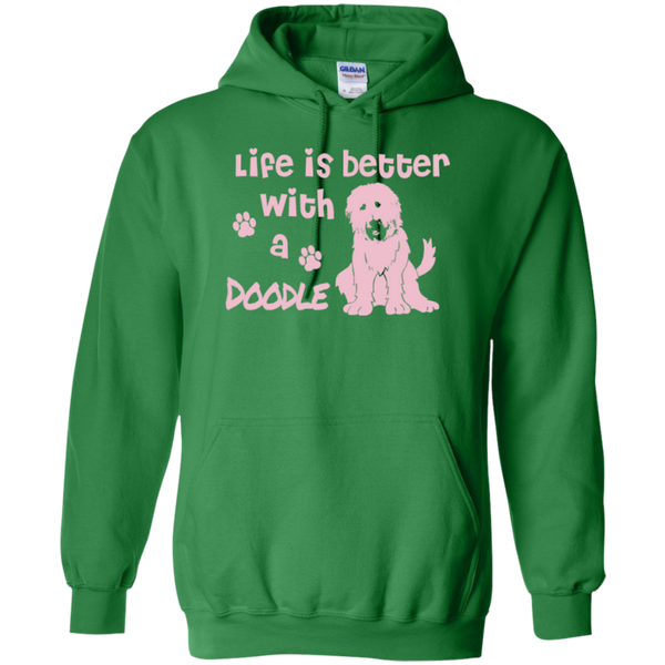 Life Is Better With A Doodle (Pink) - Gildan Hoodie