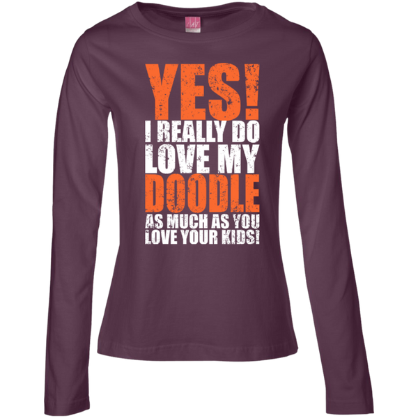 Really Love My Doodle - Ladies Long Sleeve T-Shirt