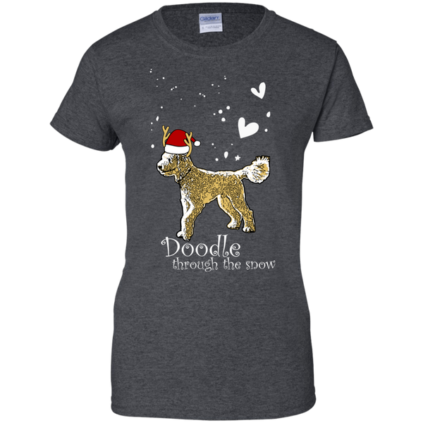 Doodle Through The Snow - Gildan Ladies T-Shirt