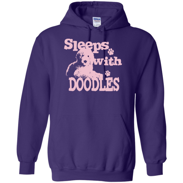 Sleeps With Doodles (Pink) - Gildan Hoodie