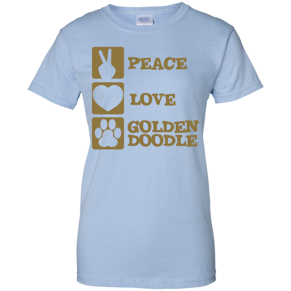 Peace Love Goldendoodle - Gildan Ladies T-Shirt
