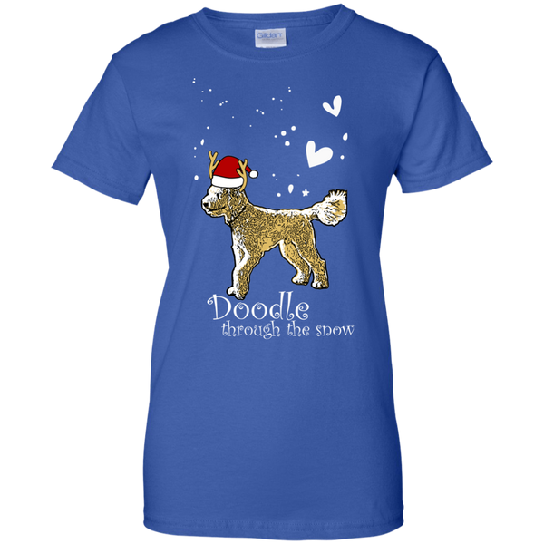 Doodle Through The Snow - Gildan Ladies T-Shirt