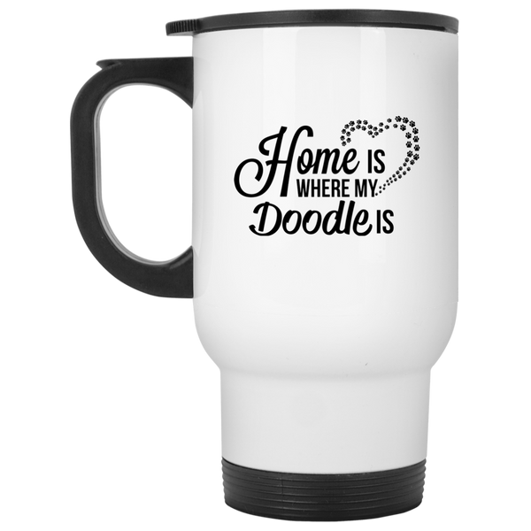 Home Is Where My Doodle Is Travel Mug