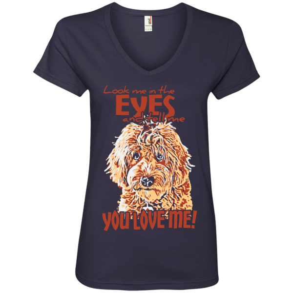 Look Me In The Eyes - Ladies' V-Neck