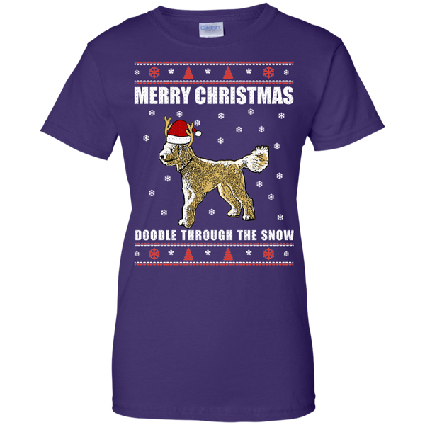 Doodle Through The Snow (Christmas Sweater) - Gildan Ladies' T-Shirt