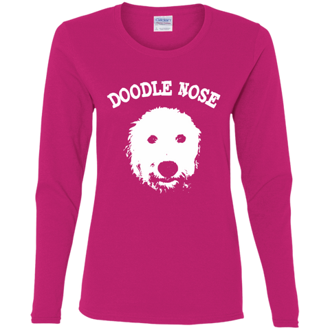 Doodle Nose - Gildan Ladies' LS T-Shirt