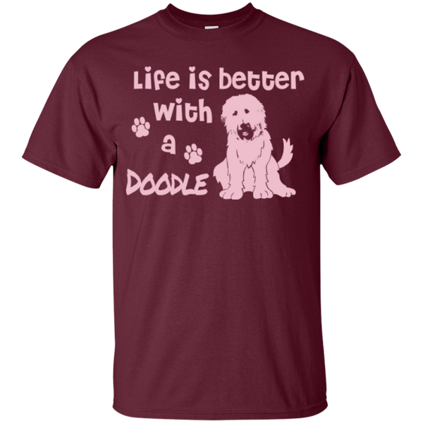 Life Is Better With A Doodle (Pink) - Gildan T-Shirt