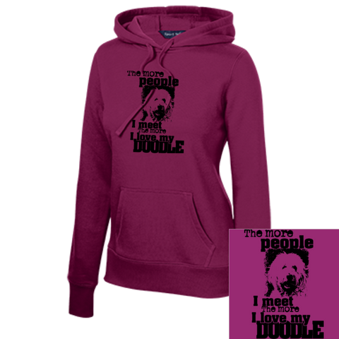 I Love My Doodle - Ladies Hooded Sweatshirt