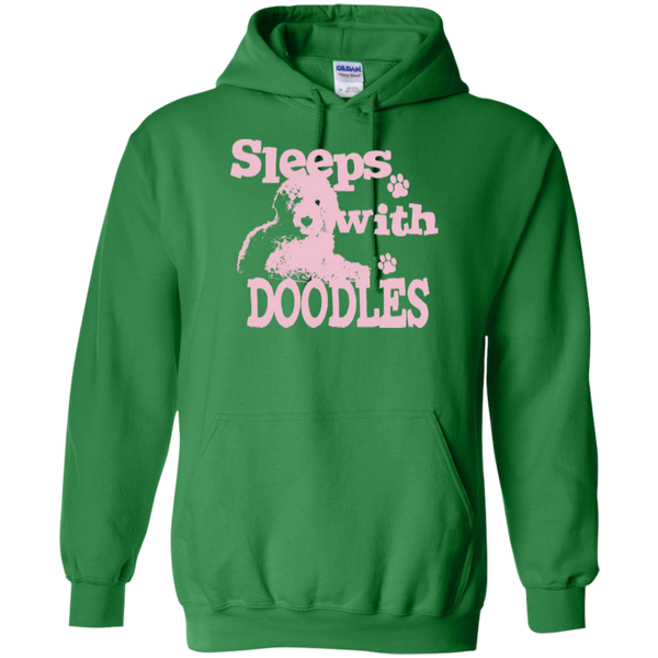 Sleeps With Doodles (Pink) - Gildan Hoodie