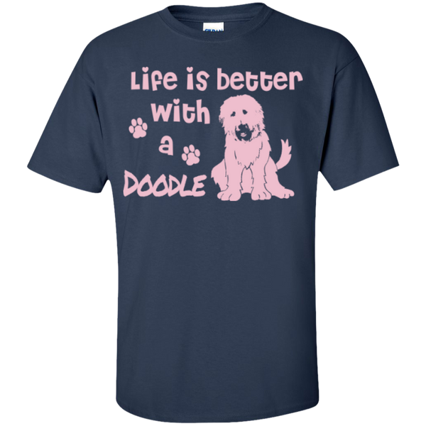 Life Is Better With A Doodle (Pink) - Gildan T-Shirt