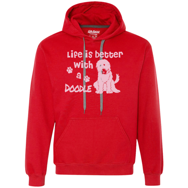 Life Is Better With A Doodle (Pink) - Heavyweight Fleece Sweatshirt