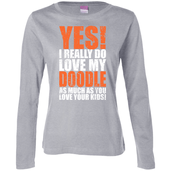 Really Love My Doodle - Ladies Long Sleeve T-Shirt