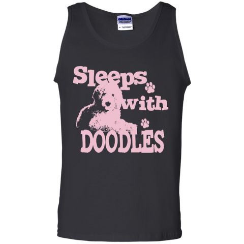 Sleeps With Doodles (Pink) - Gildan Tank Top
