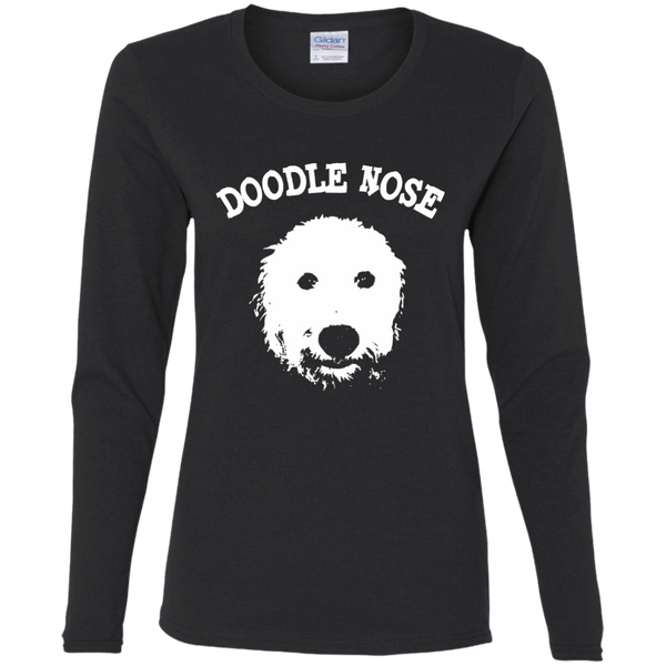 Doodle Nose - Gildan Ladies' LS T-Shirt
