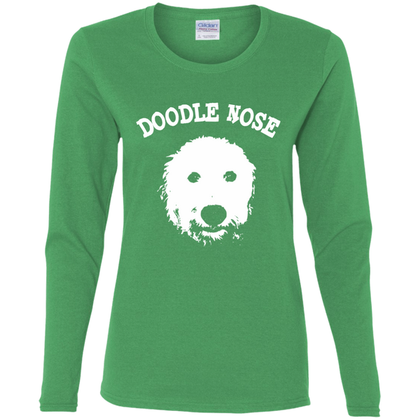 Doodle Nose - Gildan Ladies' LS T-Shirt
