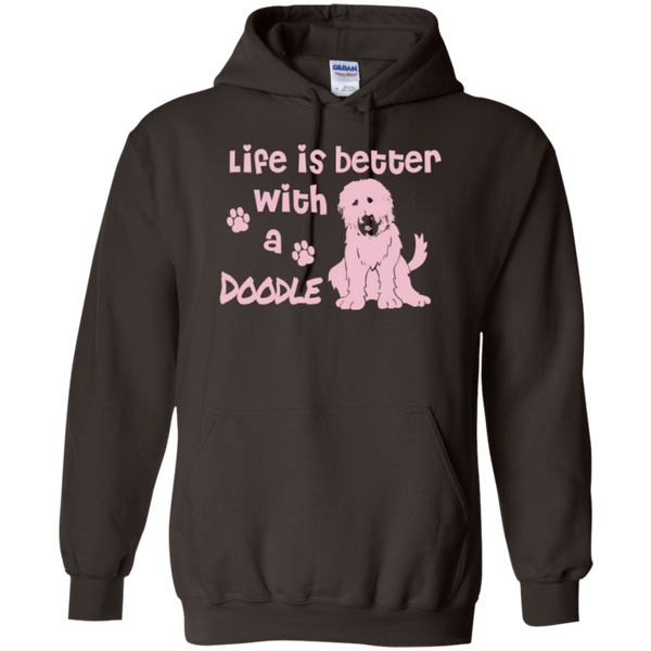 Life Is Better With A Doodle (Pink) - Gildan Hoodie