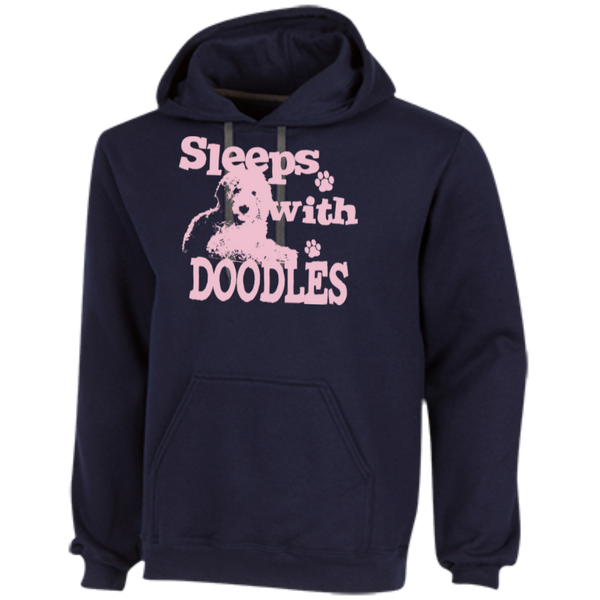 Sleeps With Doodles (Pink) - Gildan Heavyweight Sweatshirt