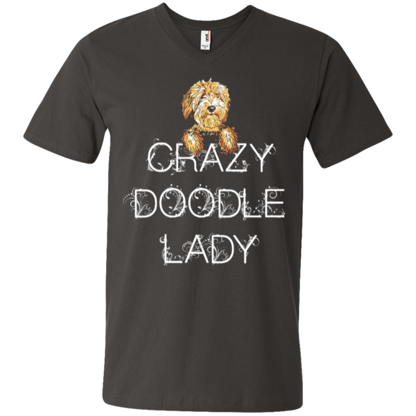 Crazy Doodle Lady - Men's V-Neck