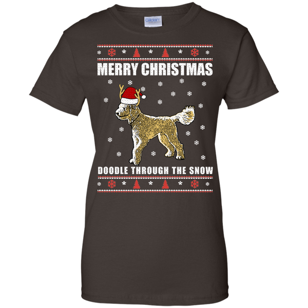 Doodle Through The Snow (Christmas Sweater) - Gildan Ladies' T-Shirt