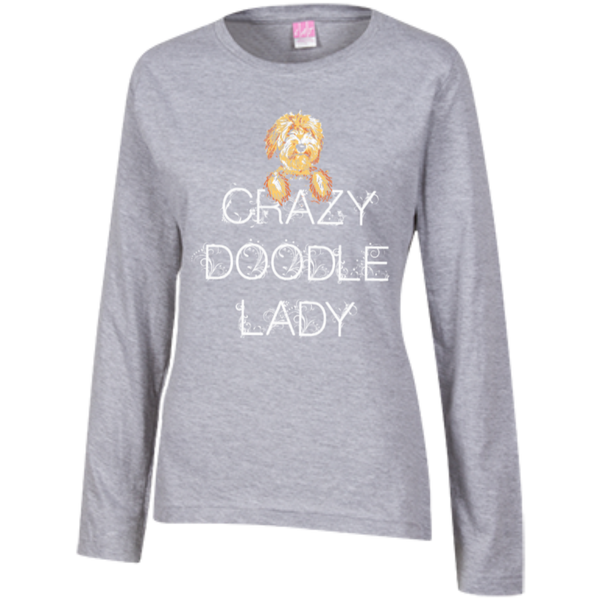 Crazy Doodle Lady - Ladies Long Sleeve T-Shirt