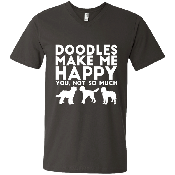 Doodles Make Me Happy - Men's V-Neck T-Shirt