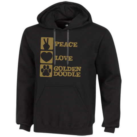 Peace Love Goldendoodle - Gildan Heavyweight Pullover Fleece