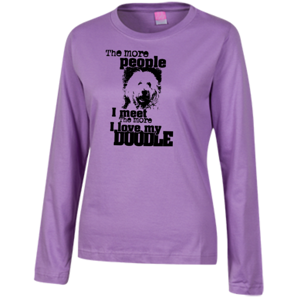I Love My Doodle - Ladies Long Sleeve T-Shirt