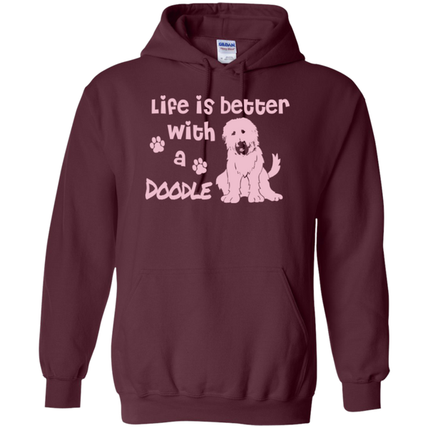 Life Is Better With A Doodle (Pink) - Gildan Hoodie