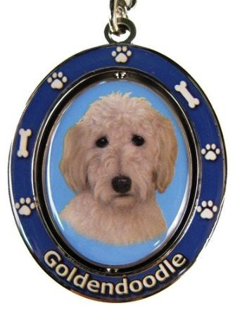 Goldendoodle Spinning Key Chain