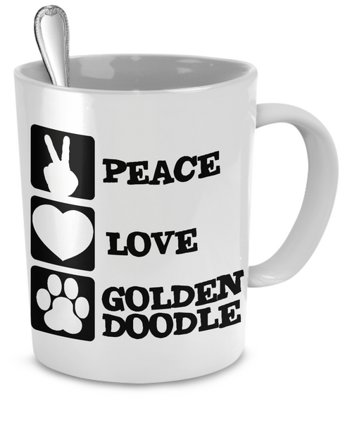 Peace Love Goldendoodle (White)