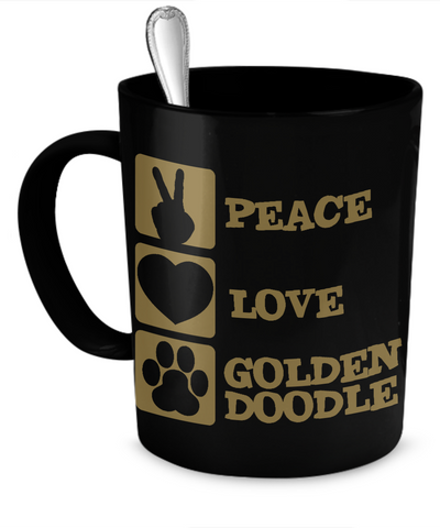 Peace Love Goldendoodle (Black)