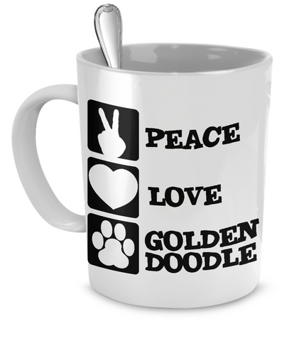 Peace Love Goldendoodle (White)